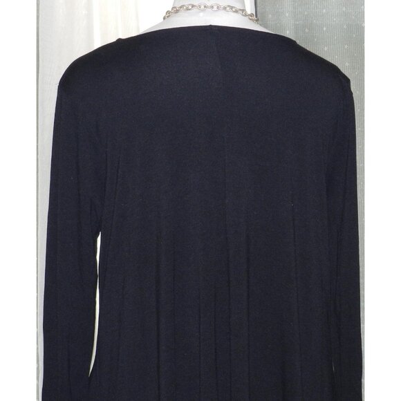 Zenana Premium size 3X little black stretch blend dress long sleeved pull over - Picture 6 of 6